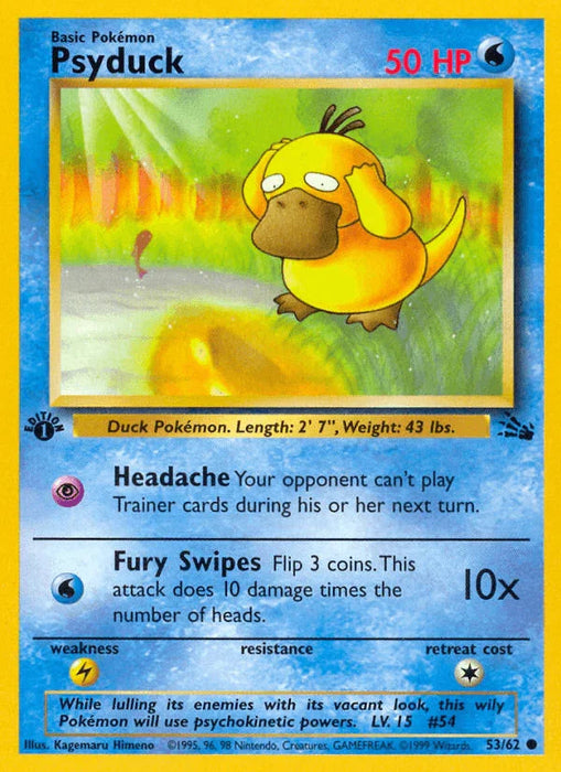 Psyduck (53/62) [Fossil 1st Edition] - for just $0.50! 
