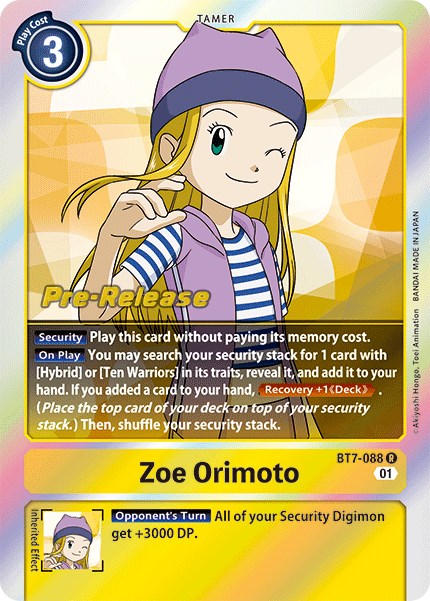 Zoe Orimoto [BT7-088] [Next Adventure Pre-Release Cards] - Just $0.15! Shop now at Retro Gaming of Denver