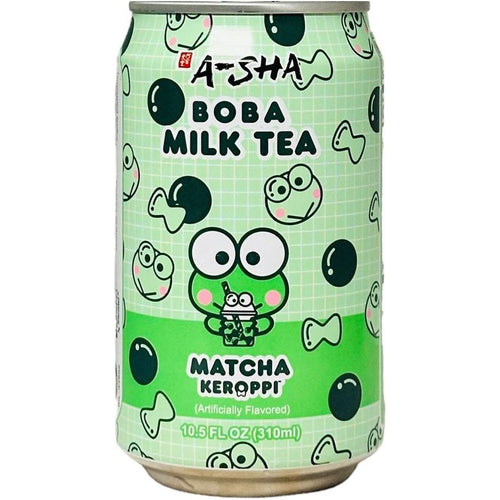 A-SHA Sanrio Boba tea with milk matcha KEROPPI (1 Can) - Premium  - Just $3.95! Shop now at Retro Gaming of Denver
