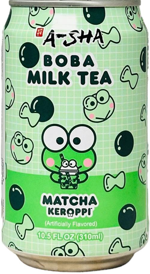 A-SHA Sanrio Boba tea with milk matcha KEROPPI (1 Can) - Premium  - Just $3.95! Shop now at Retro Gaming of Denver