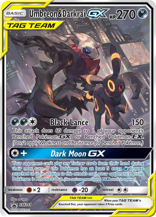 Umbreon & Darkrai GX (SM241) [Sun & Moon: Black Star Promos] - for just $96.25! 