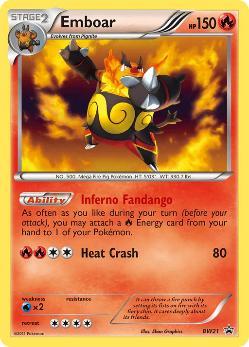 Emboar (BW21) [Black & White: Black Star Promos] - for just $1.90! 