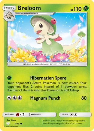 Breloom 005/73 - Shining Legends Reverse Holofoil - for just $0.20! 