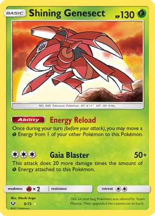 Shining Genesect 009/73 - Shining Legends Holofoil - for just $6.21! 