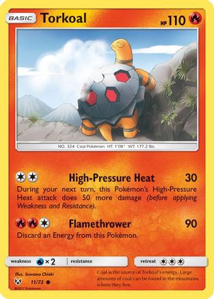Torkoal 011/73 - Shining Legends Reverse Holofoil - for just $0.05! 