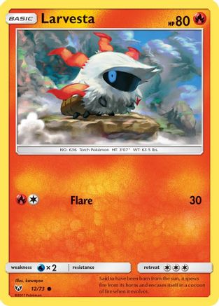 Larvesta 012/73 - Shining Legends Reverse Holofoil - for just $0.15! 