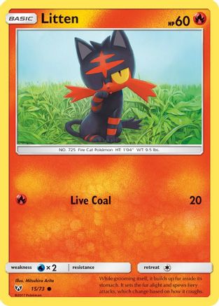 Litten 015/73 - Shining Legends Reverse Holofoil - for just $0.24! 