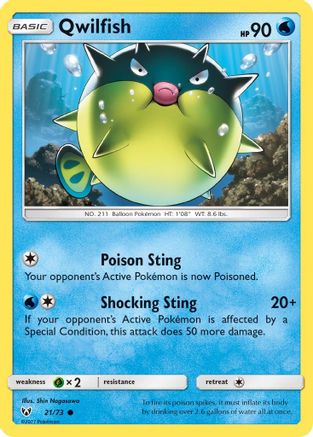 Qwilfish 021/73 - Shining Legends - for just $0.08! 