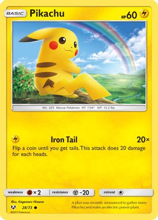 Pikachu 028/73 - Shining Legends Reverse Holofoil - for just $0.83! 