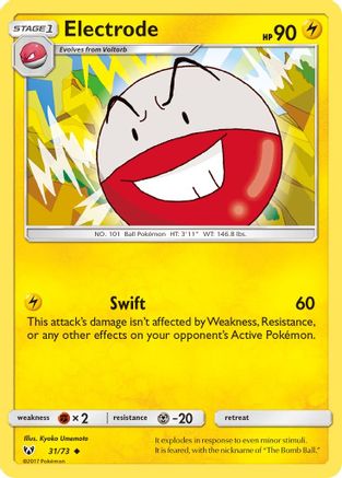 Electrode 031/73 - Shining Legends Reverse Holofoil - for just $0.18! 