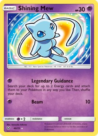 Shining Mew 040/73 - Shining Legends Holofoil - for just $37.33! 