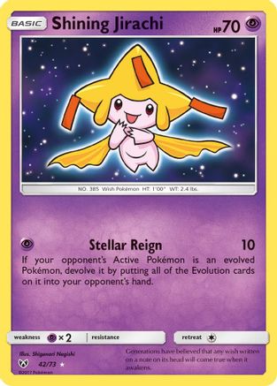 Shining Jirachi 042/73 - Shining Legends Holofoil - for just $7.08! 