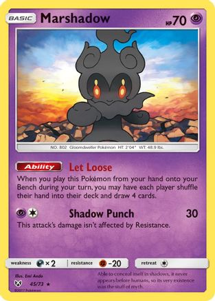 Marshadow 045/73 - Shining Legends Reverse Holofoil - for just $0.98! 
