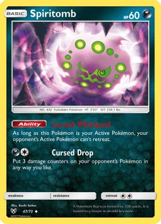 Spiritomb 047/73 - Shining Legends Reverse Holofoil - for just $0.13! 