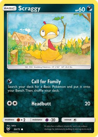 Scraggy 050/73 - Shining Legends Reverse Holofoil - for just $0.20! 