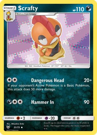 Scrafty 051/73 - Shining Legends - for just $0.09! 