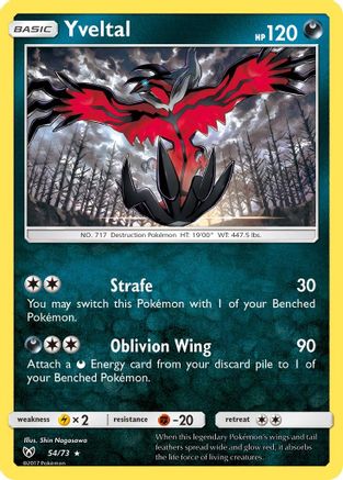 Yveltal 054/73 - Shining Legends Reverse Holofoil - for just $0.40! 