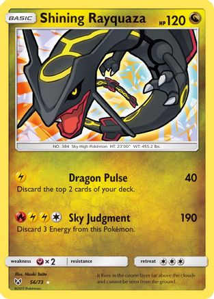 Shining Rayquaza 056/73 - Shining Legends Holofoil - for just $26.94! 