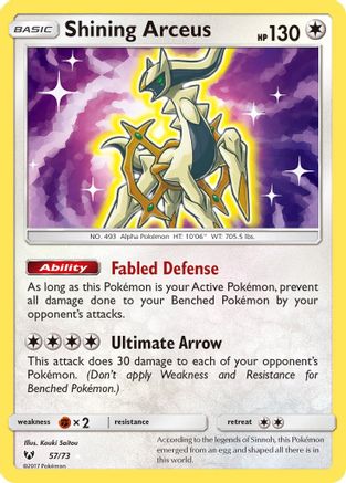 Shining Arceus 057/73 - Shining Legends Holofoil - for just $8.71! 