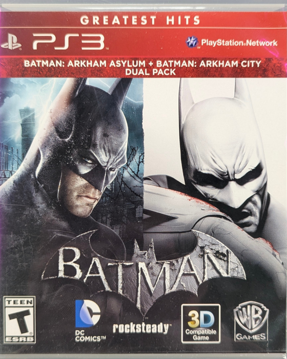 Batman: Arkham Asylum & Batman: Arkham City Dual Pack [Greatest Hits] – PlayStation 3 (PS3) - for just $13.99! 