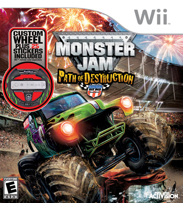 Monster Jam: Path of Destruction with Wheel (Wii) - for just $0! 