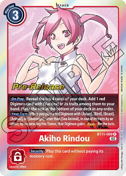 Akiho Rindou [BT11-089] [Dimensional Phase Pre-Release Promos] - Just $0.09! Shop now at Retro Gaming of Denver