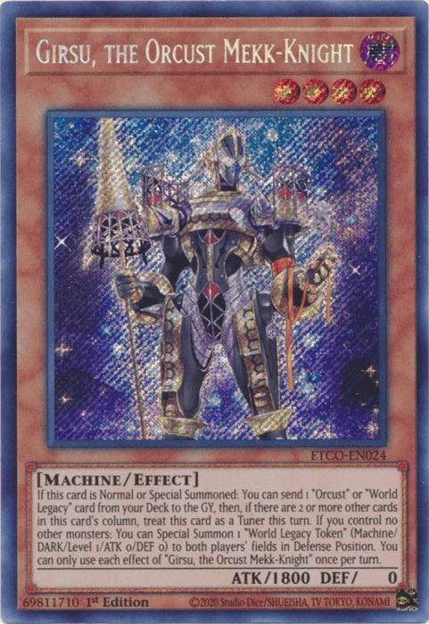 Girsu, the Orcust Mekk-Knight [ETCO-EN024] Secret Rare - for just $0.75! 