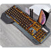 ErgonomicWired Gaming Keyboard with RGB Backlight Phone Holder - for just $65.50! 
