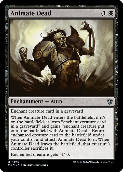 Animate Dead (MKC-125) - Murders at Karlov Manor Commander - for just $2.80! 