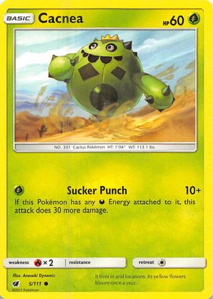 Cacnea 005/111 - SM  Crimson Invasion Reverse Holofoil - for just $0.18! 