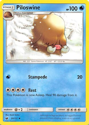 Piloswine 020/111 - SM  Crimson Invasion - for just $0.09! 
