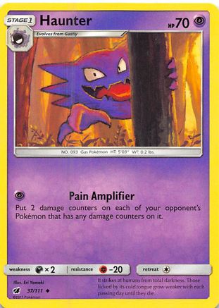Haunter 037/111 - SM  Crimson Invasion Reverse Holofoil - for just $0.25! 