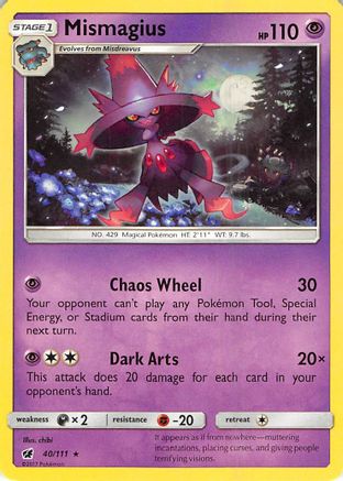 Mismagius 040/111 - SM  Crimson Invasion Reverse Holofoil - for just $0.23! 