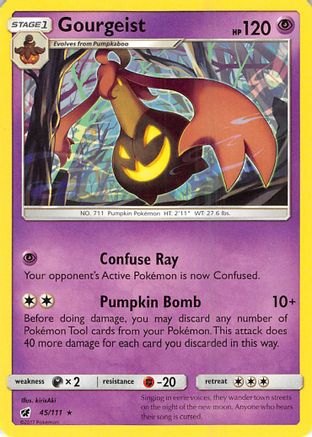 Gourgeist 045/111 - SM  Crimson Invasion Reverse Holofoil - for just $0.06! 