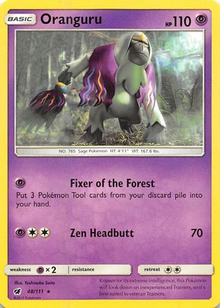 Oranguru 048/111 - SM  Crimson Invasion Reverse Holofoil - for just $0.18! 
