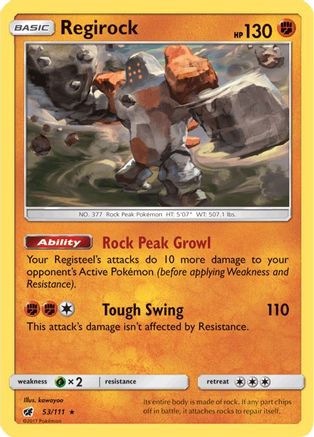 Regirock 053/111 - SM  Crimson Invasion - for just $0.13! 