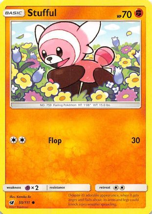 Stufful 055/111 - SM  Crimson Invasion Reverse Holofoil - for just $0.18! 