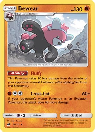Bewear 056/111 - SM  Crimson Invasion Holofoil - for just $0.20! 