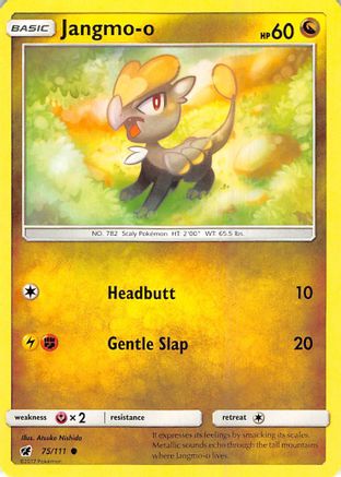 Jangmo-o 075/111 - SM  Crimson Invasion Reverse Holofoil - for just $0.18! 
