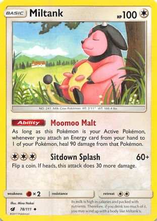 Miltank 078/111 - SM  Crimson Invasion - for just $0.13! 
