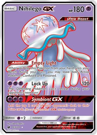 Nihilego GX (Full Art) 103/111 - SM  Crimson Invasion Holofoil - for just $2.90! 