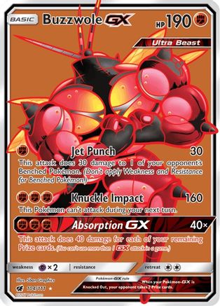 Buzzwole GX (Full Art) 104/111 - SM  Crimson Invasion Holofoil - for just $2.97! 
