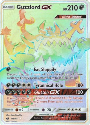 Guzzlord GX (Secret) 116/111 - SM  Crimson Invasion Holofoil - for just $5.69! 