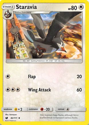 Staravia 082/111 - SM  Crimson Invasion - for just $0.05! 