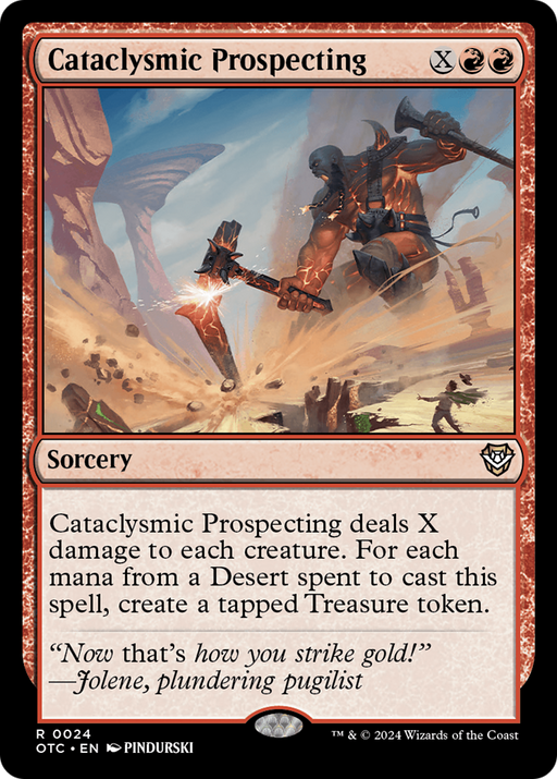Cataclysmic Prospecting (OTC-024) - Outlaws of Thunder Junction Commander - for just $0.07! 