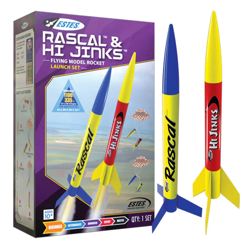 Rascal™ & HiJinks™ Launch Set - Rocket-Building Kit, Beginner Flying-Rocket-Model Kit for Ages 10+ - for just $44.99! 
