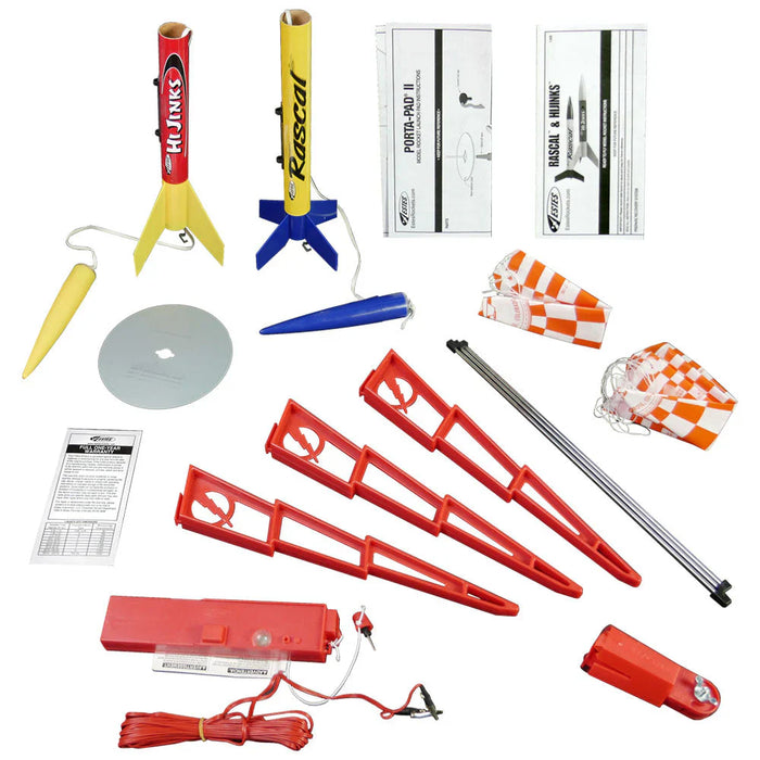 Rascal™ & HiJinks™ Launch Set - Rocket-Building Kit, Beginner Flying-Rocket-Model Kit for Ages 10+ - for just $44.99! 