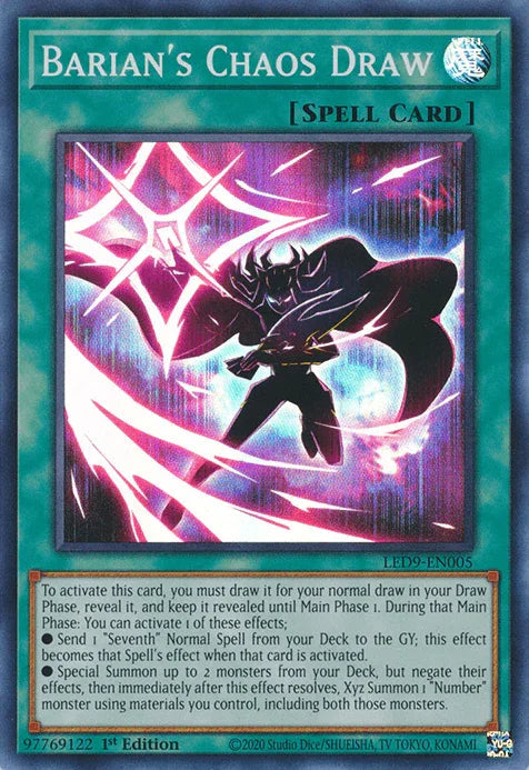 Barian's Chaos Draw [LED9-EN005] Super Rare - for just $0.10! 