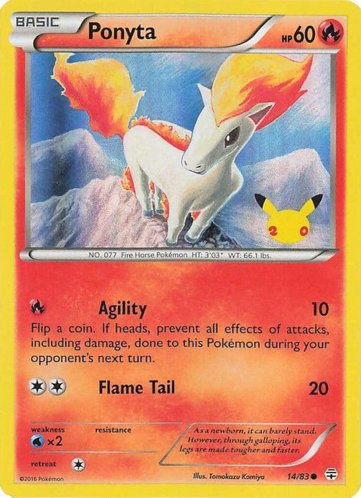 Ponyta (14/83) (20th Anniversary Stamp) [XY: Generations] - for just $0.10! 