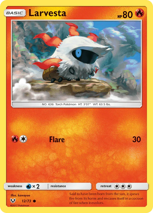Larvesta (12/73) [Sun & Moon: Shining Legends] - for just $0.10! 